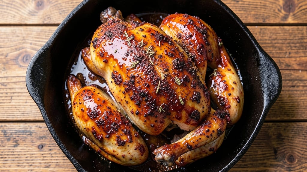 Baked BBQ Whole Chicken Recipe: Triple-Crusted Crunch With Juicy, Fall-Apart Meat