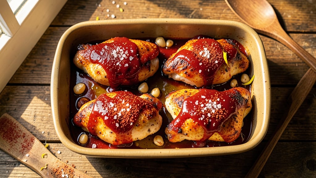 Baked Chicken Thighs With Barbecue Sauce Recipe: Smoky-Sweet Glaze That Caramelizes to Sticky Perfection