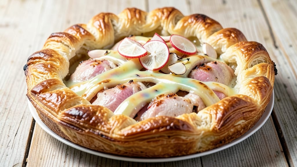 Asian Chicken Pie Recipe: Flaky Pastry Cradles Spiced Coconut Gravy
