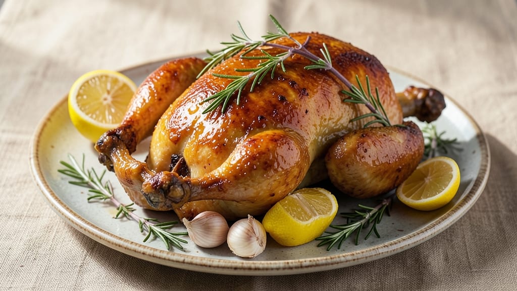 Baked Lemon Whole Chicken Recipe: Zesty Crisp Skin and Juicy Centers