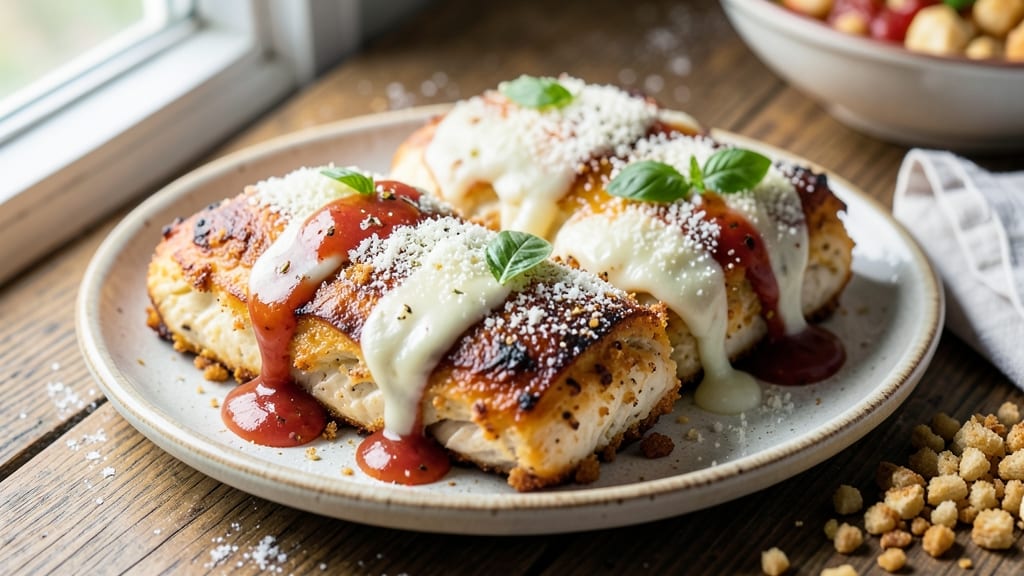 Pioneer Woman's Baked Chicken Parmesan Recipe: Crispy Parm Crust With Juicy Centers