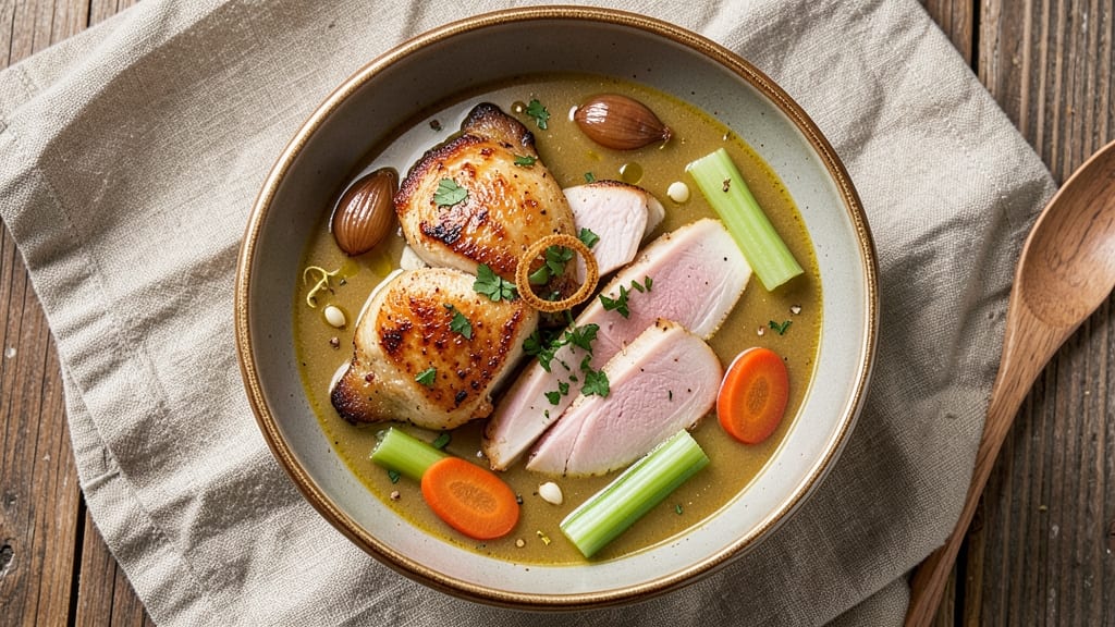 5 Star Chicken Soup Recipe: Fragrant Herb Dumplings Float in Savory Broth