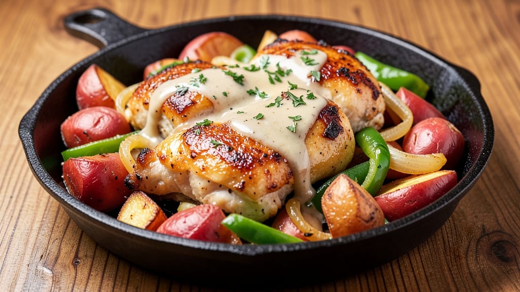 Applebee's Sizzling Chicken Skillet Recipe: Triple-Crusted Crunch With Buttery Dumplings