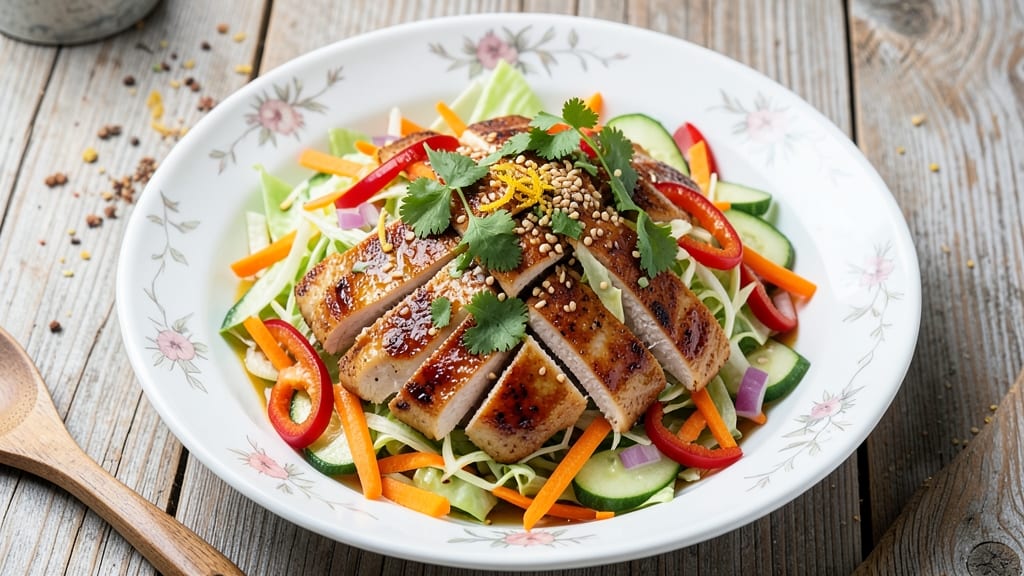 Asian Chopped Chicken Salad Recipe: Crunchy Peanut Dressing Meets Bold Flavors