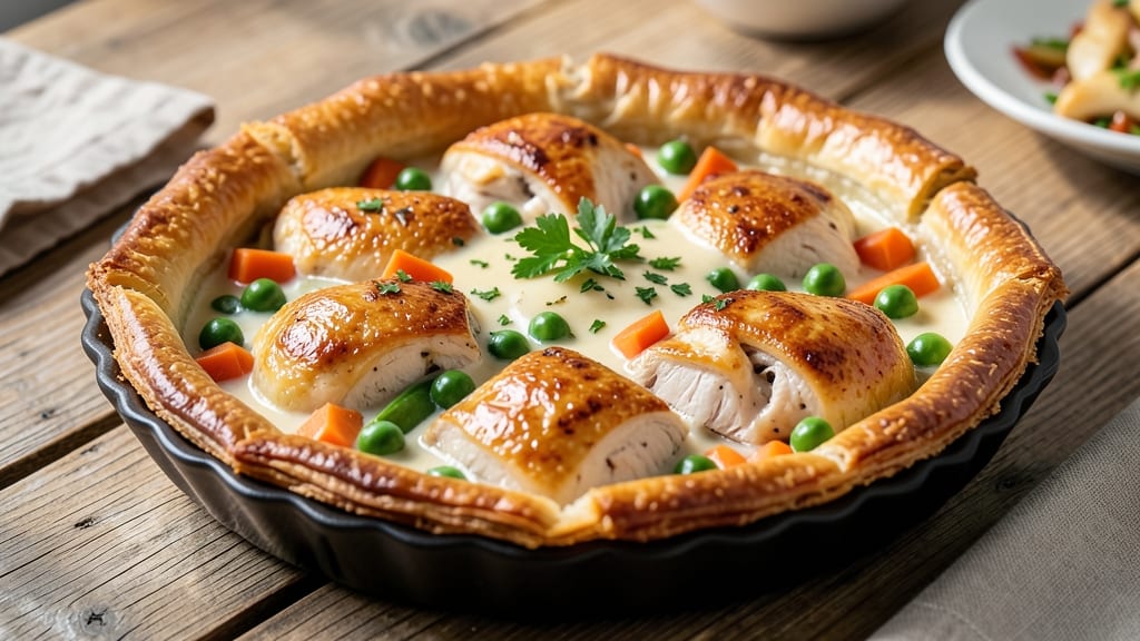 Australian Chicken Pie Recipe: Flaky Pastry Hugs Juicy Chicken in Creamy Gravy