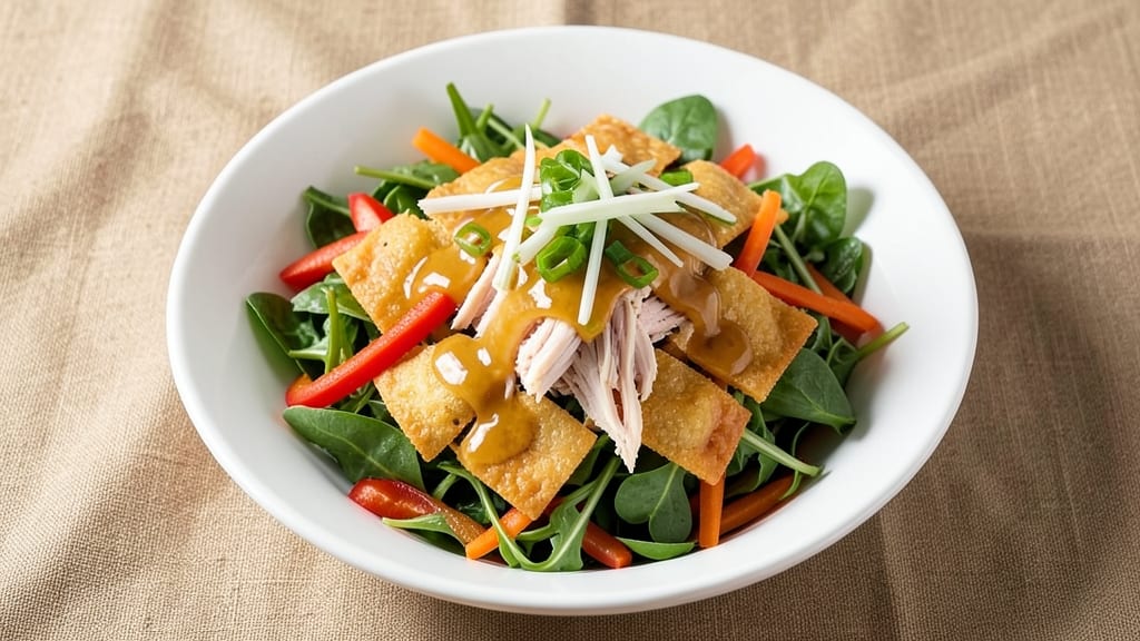 Applebee's Asian Chicken Salad Copycat Recipe: Crunchy Wonton Crust Meets Sweet Chili Tang