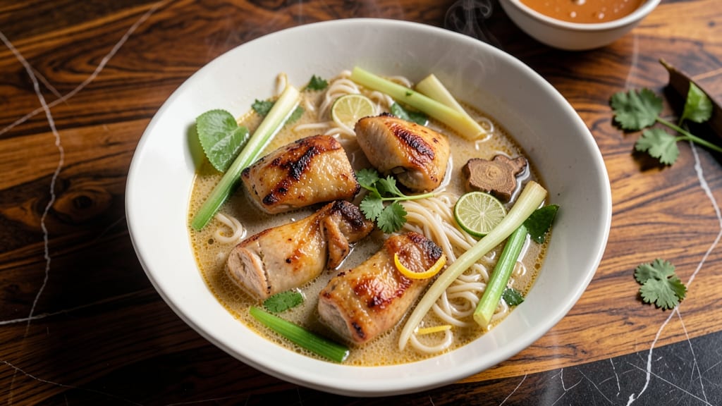 Authentic Thai Chicken Noodle Soup Recipe: Fragrant Lemongrass and Kaffir Lime Broth
