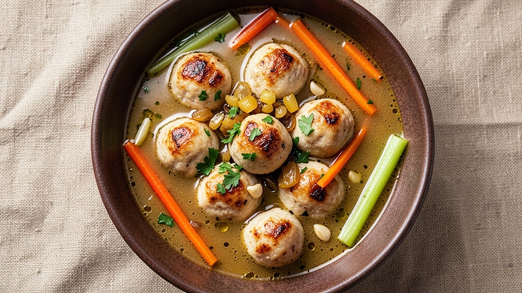 Ball Chicken Soup Recipe: Buttermilk-Brined Tender Bites in Savory Broth