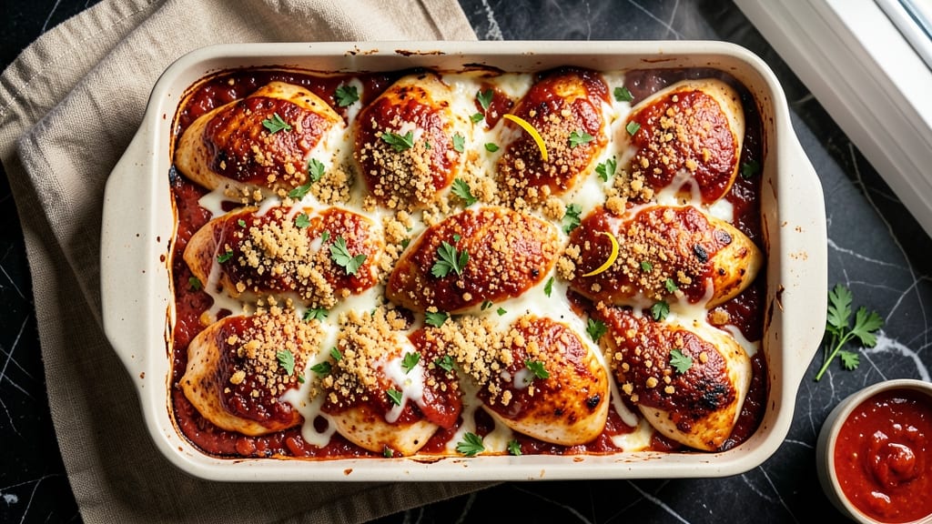 Baked Chicken Parmesan Casserole Recipe: Cheesy Layers That Bake to Golden Crunch