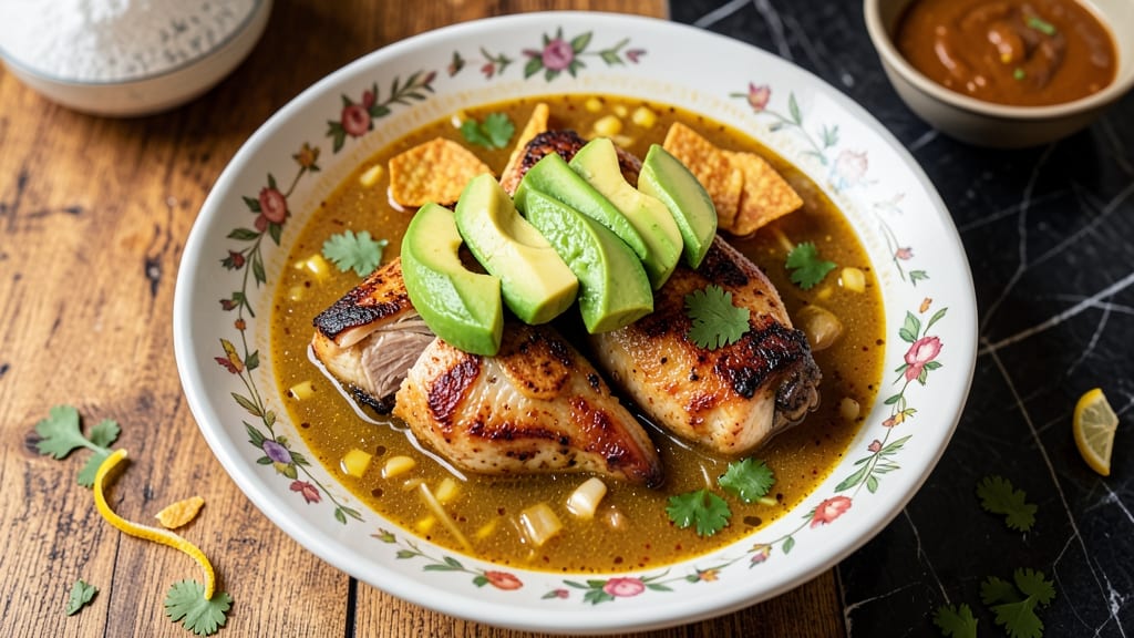 Avocado Chicken Tortilla Soup Recipe: Creamy Avocado and Tortilla Swirls in 30 Minutes