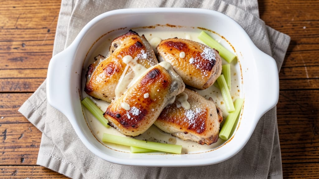 Campbell's Cream of Chicken Baked Chicken Recipe: Celery-Vinegar Crunch Top That Locks in Moisture
