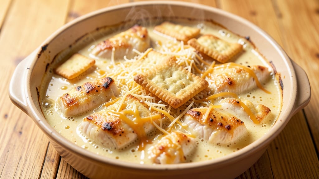 Campbell's Cream of Chicken Casserole Recipe: Cheesy Crisp Top, Fork-Tender Layers