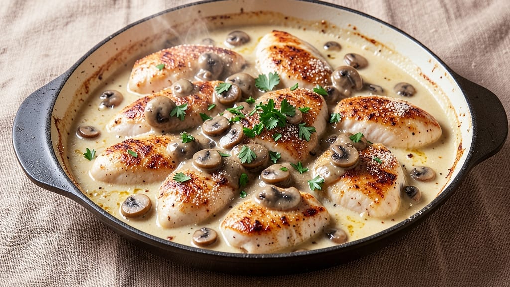 Campbell's Cream of Mushroom Chicken Casserole Recipe: One-Pan Nostalgia With Melty Top