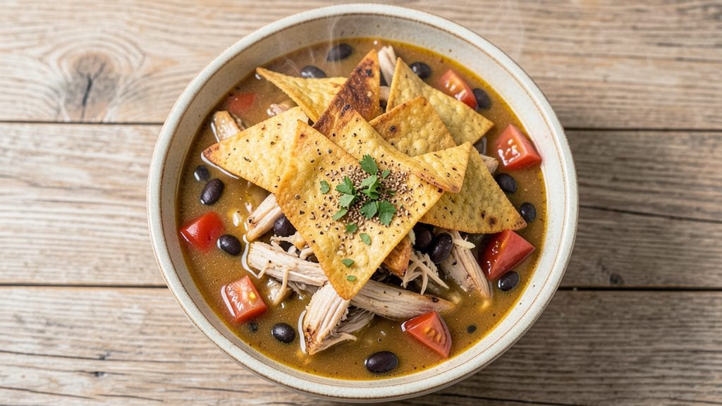 Chuy's Chicken Tortilla Soup Copycat Recipe: Crispy Tortilla Strips and Spiced Chicken