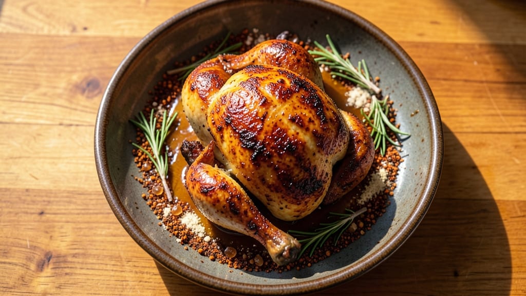 Barbeque Roast Chicken Recipe: Smoky Crisp Skin and Juicy Centers
