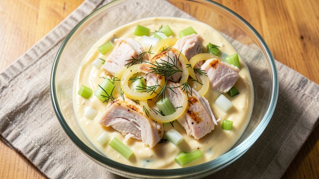 Simple Canned Chicken Salad Recipe: Crunchy Celery-Vinegar Bite in 15 Minutes